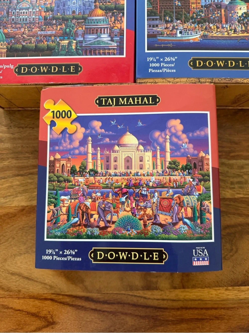 Dowdle 1000-Piece Puzzle Set - Multicolor St Petersburg, Stockholm Taj Mahal Lot - Picture 2 of 4